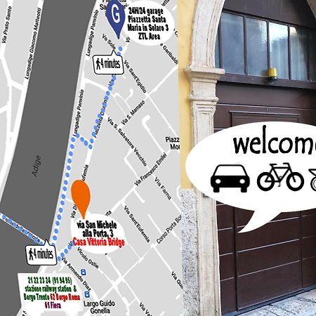 Bed and Breakfast Casa Vittoria Bridge Верона Экстерьер фото