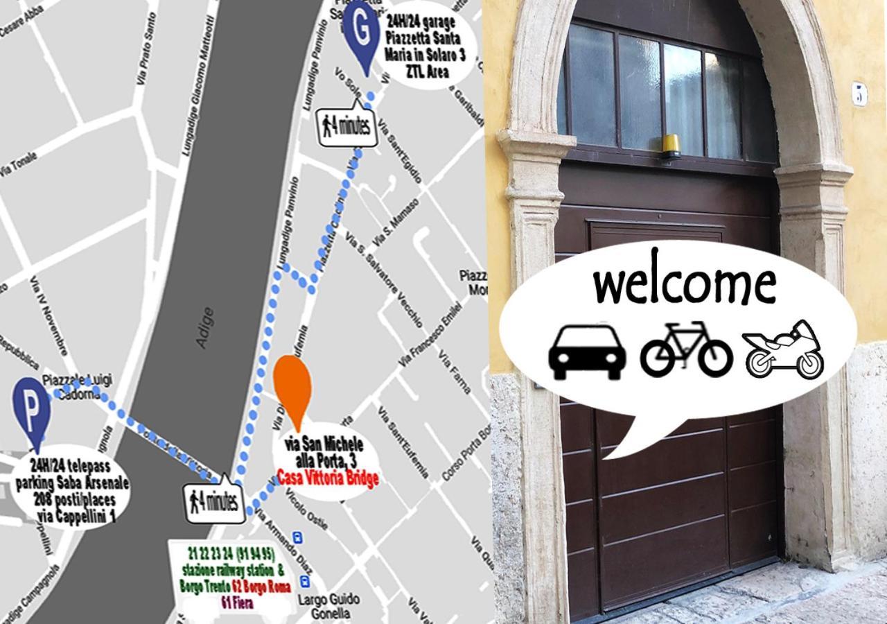 Bed and Breakfast Casa Vittoria Bridge Верона Экстерьер фото